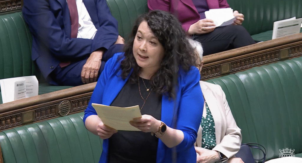 Victoria Collins speaking in the Commons.