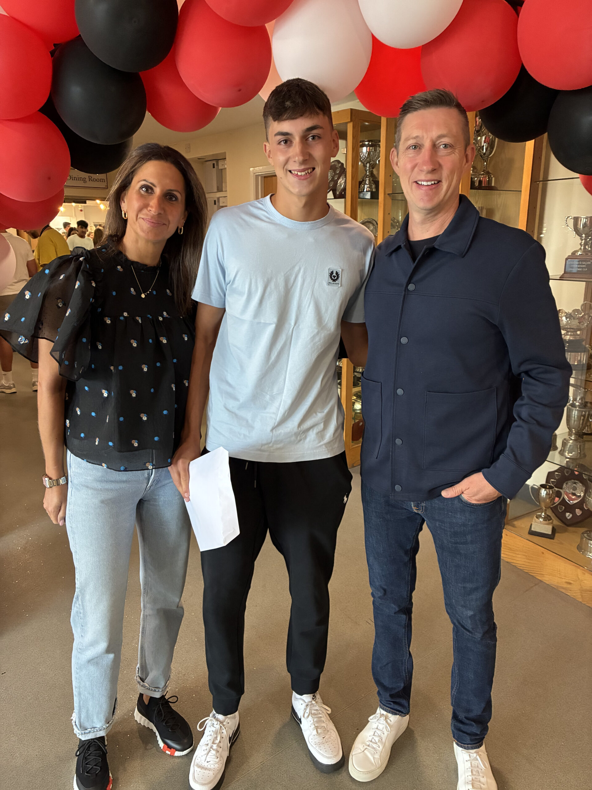 St Columba's College celebrates GCSE results with balloons and smiles