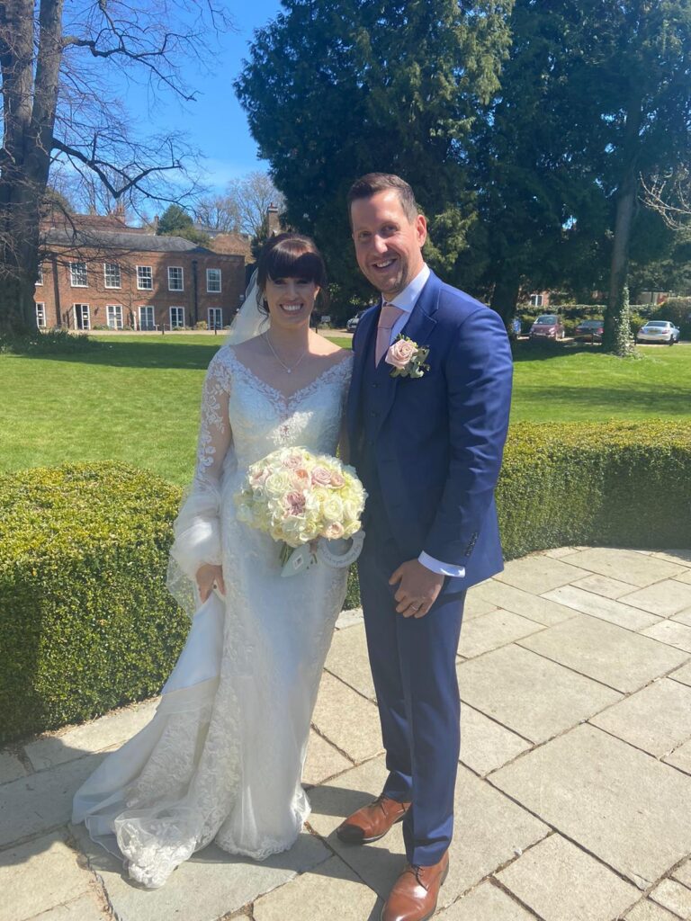 Mark and Zoe’s wedding at St Michael’s Manor. Mark, who is originally from Pinner, said: “I met my wife, Zoe, through a dating app, and for our second date we came into St Albans. We started at The Peahen, visited a few pubs, and ended the night at The Beech House. I remember saying how much I liked the area, and little did I know it would eventually become home.”