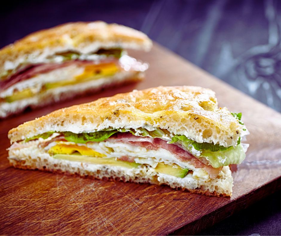 Baruccio's will be offering focaccia sandwiches for lunch.