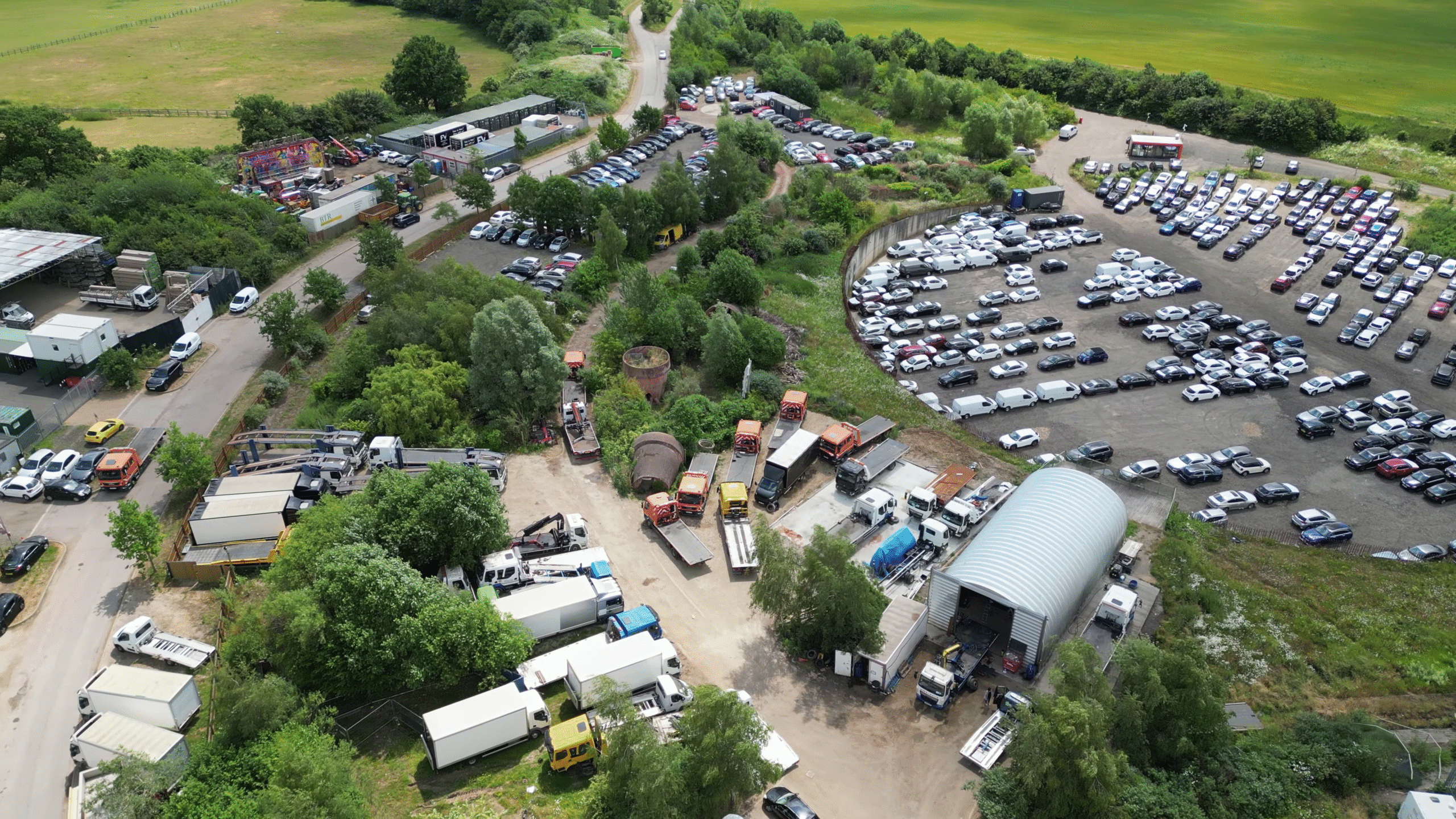 Drone footage of the former Butterfly World site.