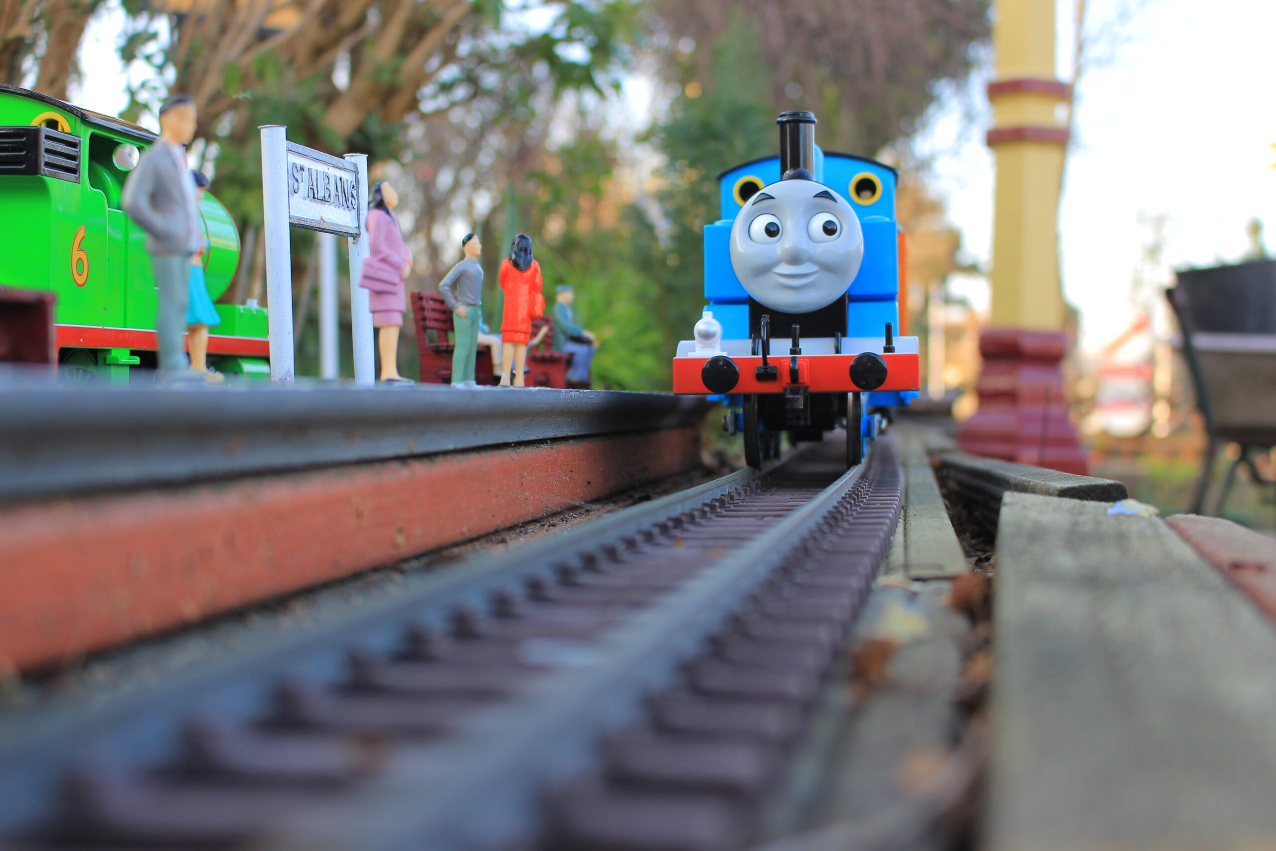 Thomas the Tank Engine at St Albans South Signal Box.
