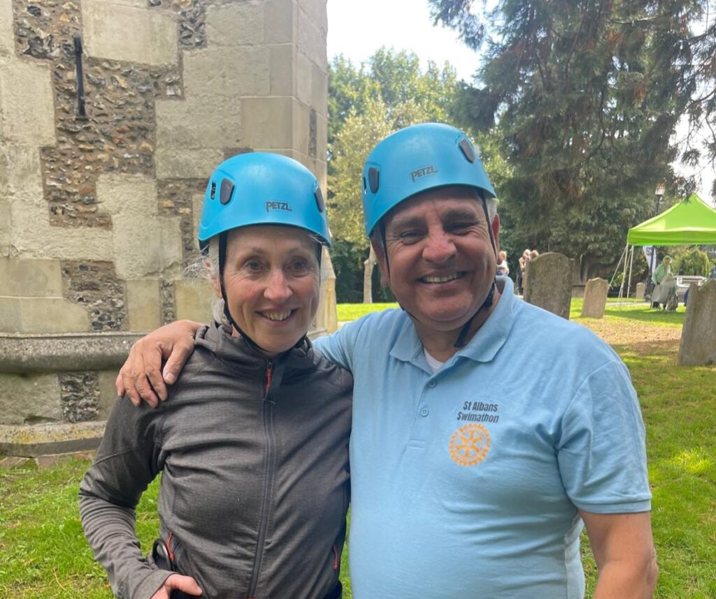 Spotlight on Africa organised a charity abseil down St Nicholas' Church in Harpenden.