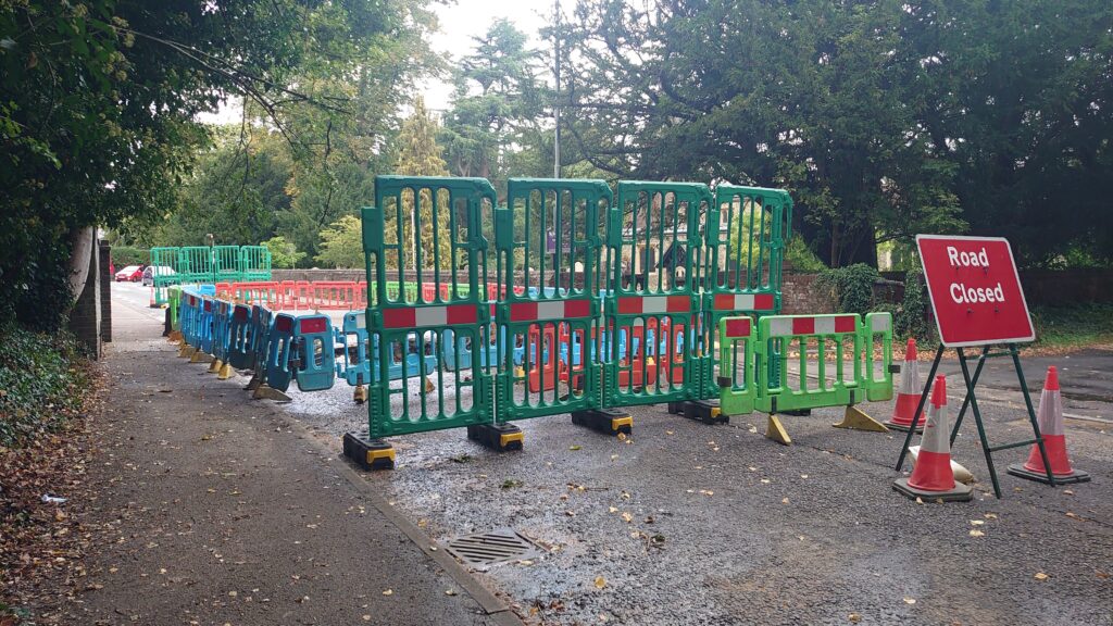 Water pipe repairs near The Marlborough Science Academy.