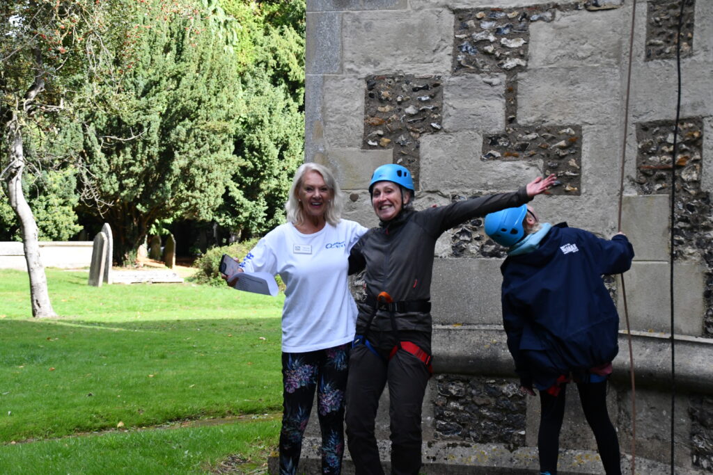 Spotlight on Africa organised a charity abseil down St Nicholas' Church in Harpenden.