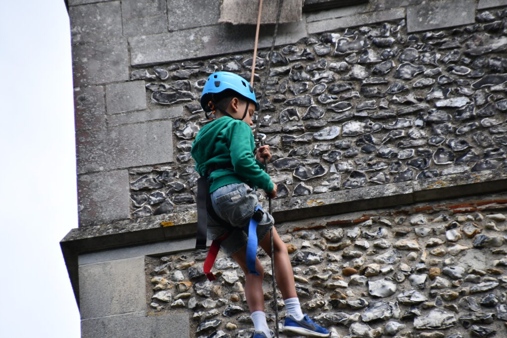 Spotlight on Africa organised a charity abseil down St Nicholas' Church in Harpenden.