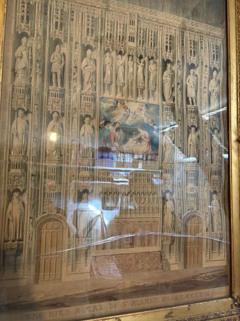 Artwork inside the Muniment Room at St Albans Cathedral