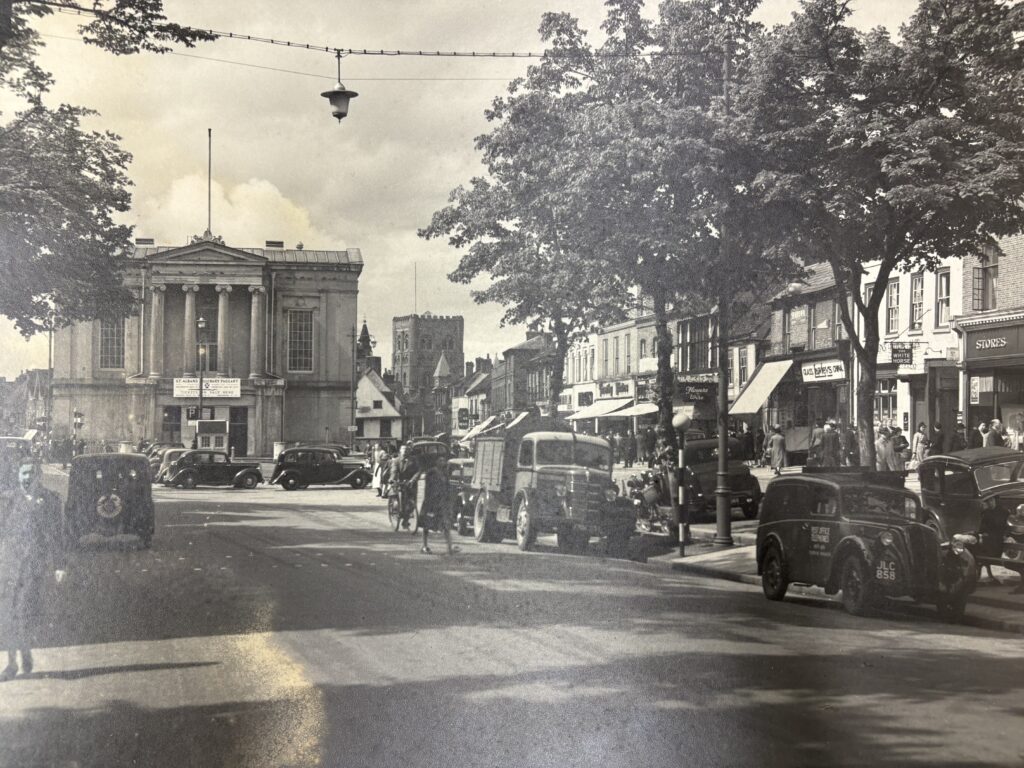 An old photo of St Peter's Street from the Cathedral archives.