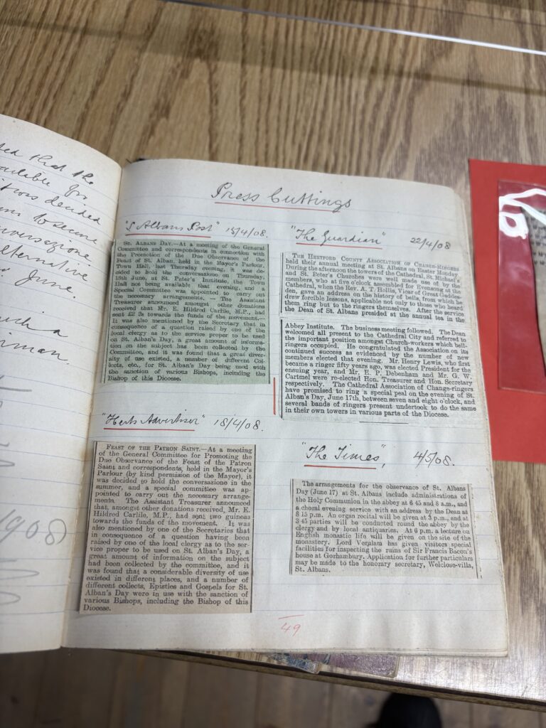 Press cuttings stored in the archive.