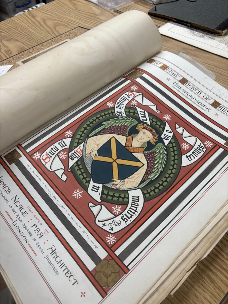 James Neale’s book of architectural drawings of the Cathedral [The Abbey Church of St Albans 1877]