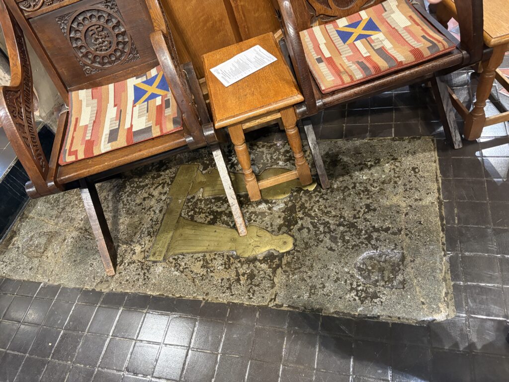 The Anabulls ledger stone in St Nicholas' Church.