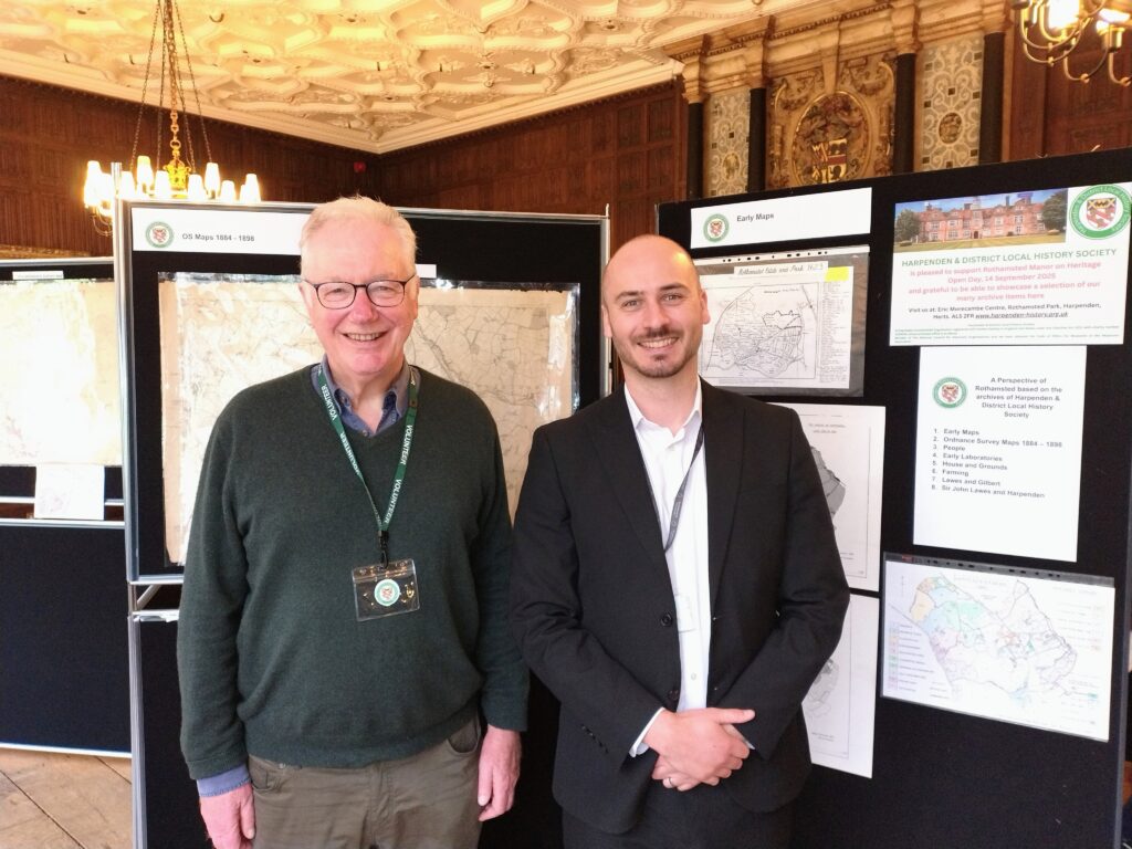 Philip Smith, History Society trustee and Tom Woodhouse, Operations Manager, Rothamsted Enterprises