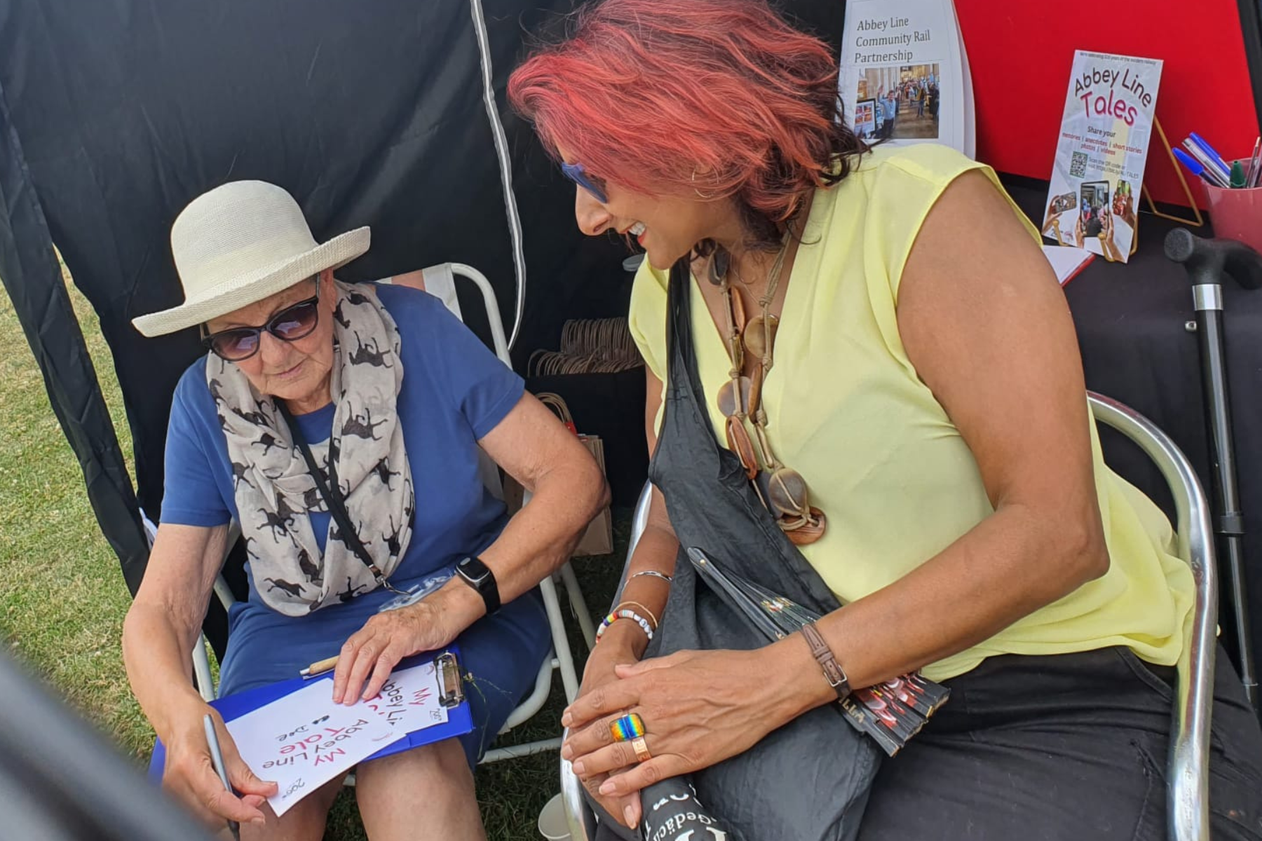 Sandy Norman documenting Dee Young's tale.