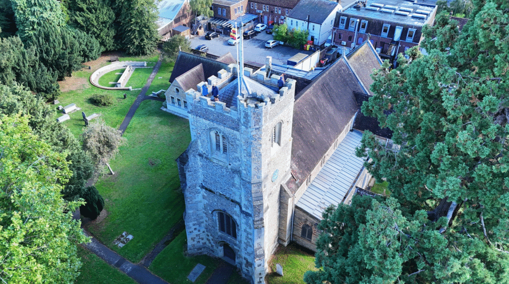 Spotlight on Africa organised a charity abseil down St Nicholas' Church in Harpenden.