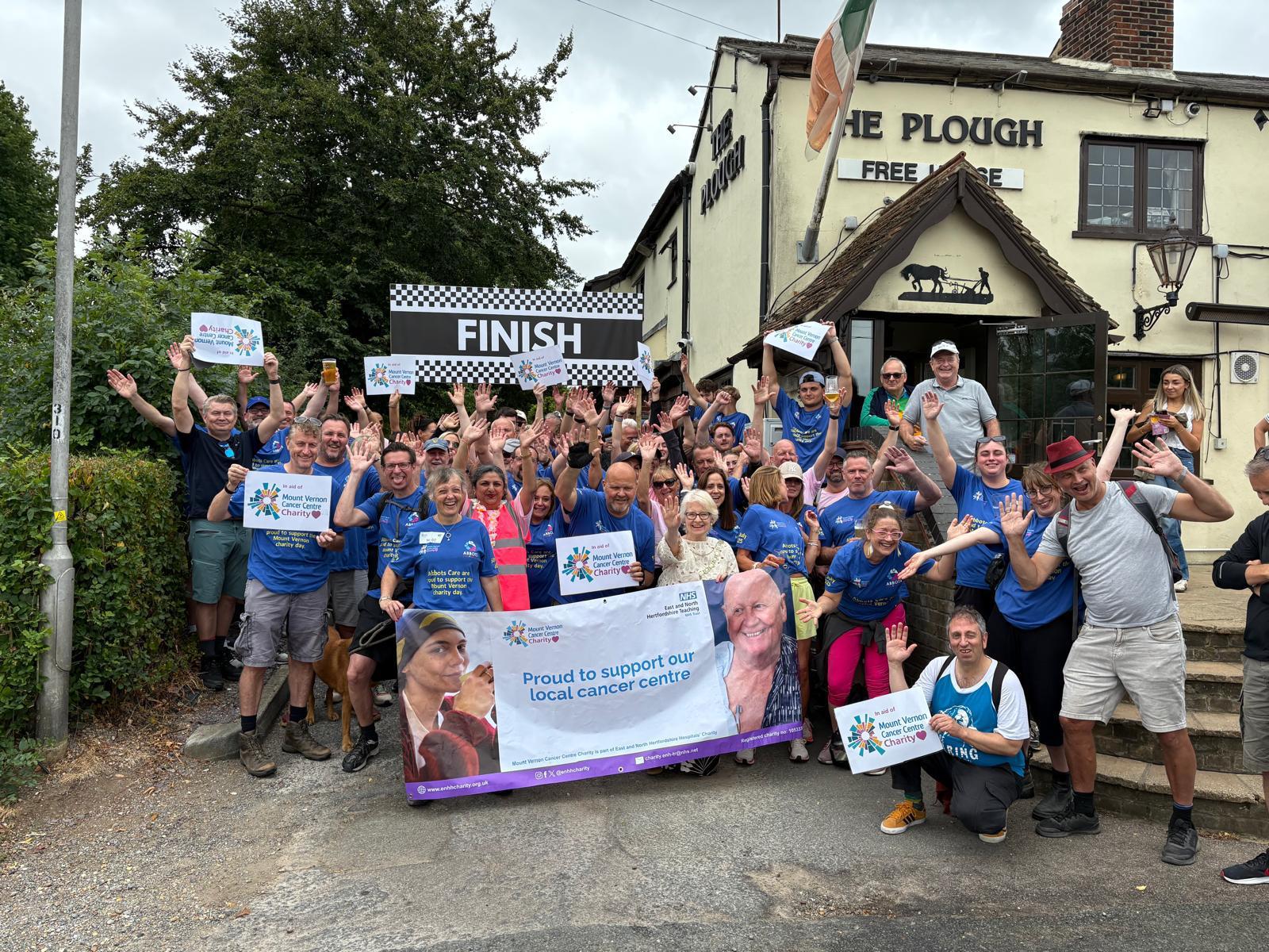 Mount Vernon charity walk from The Plough at Tyttenhanger.