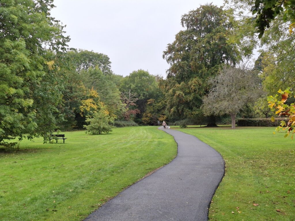 The repaired paths at Highfield Park.