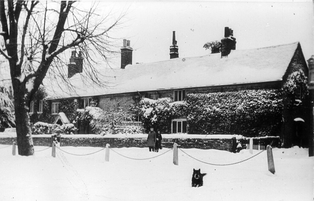 Batchelor's Row in the snow - now the location of M&S.