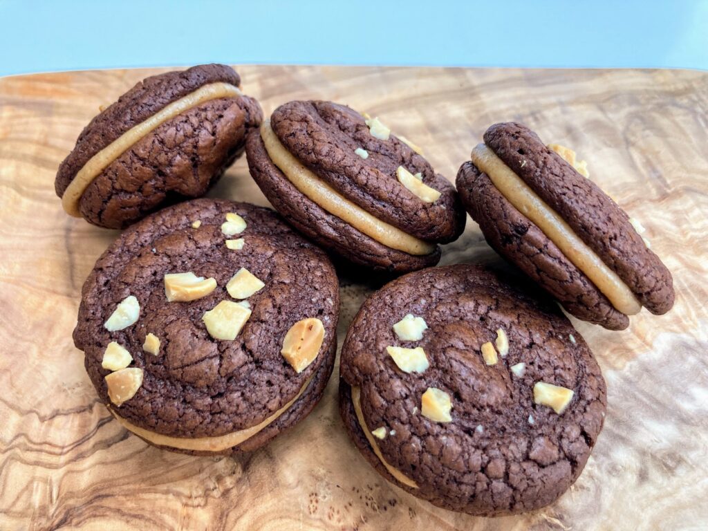 Choc-peanut butter cookies