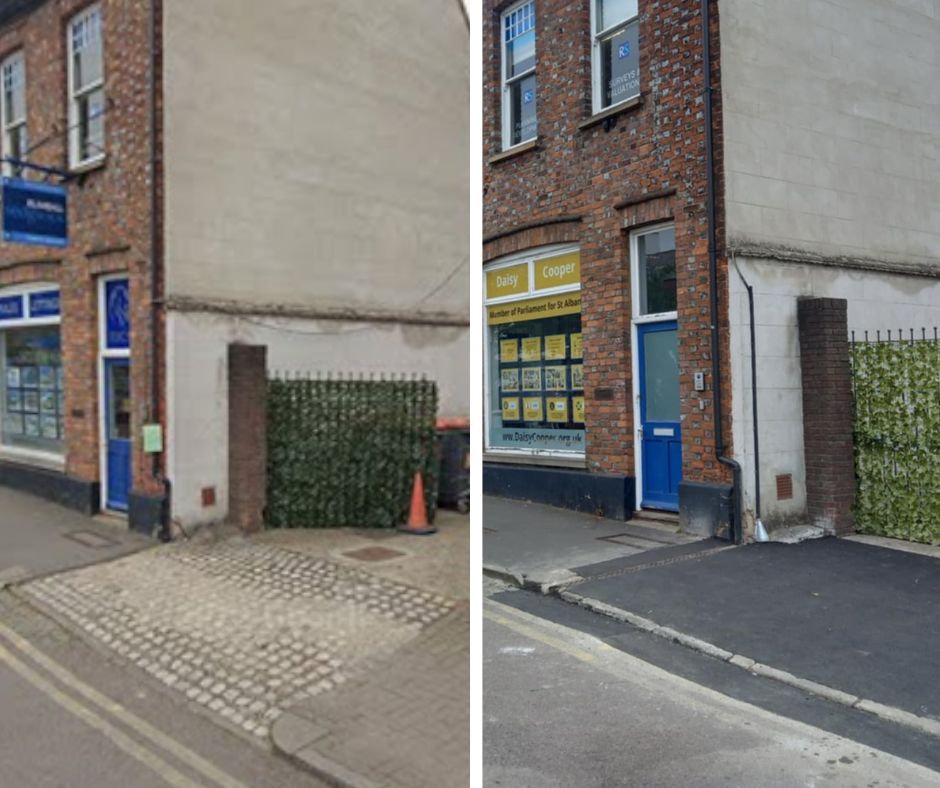 Before and after the work was carried out.