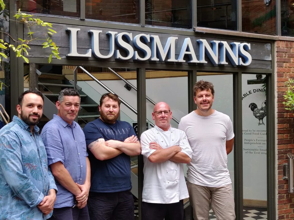The team behind one of Lussmanns’ chef dinners.
