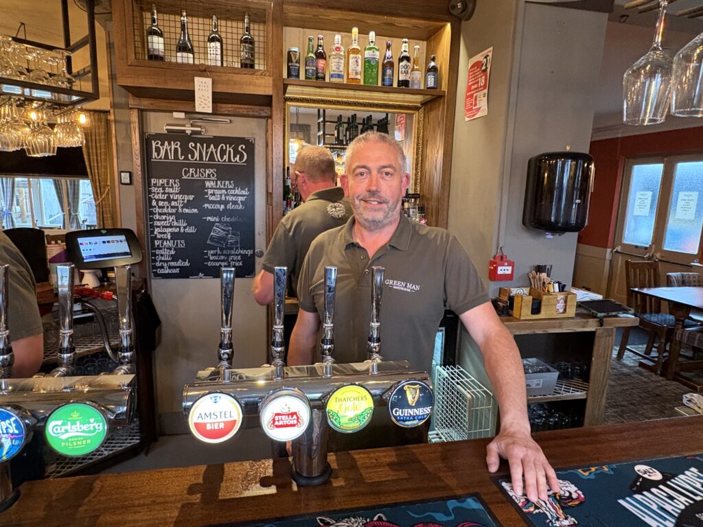 Landlord Martin Crumpton of The Green Man.
