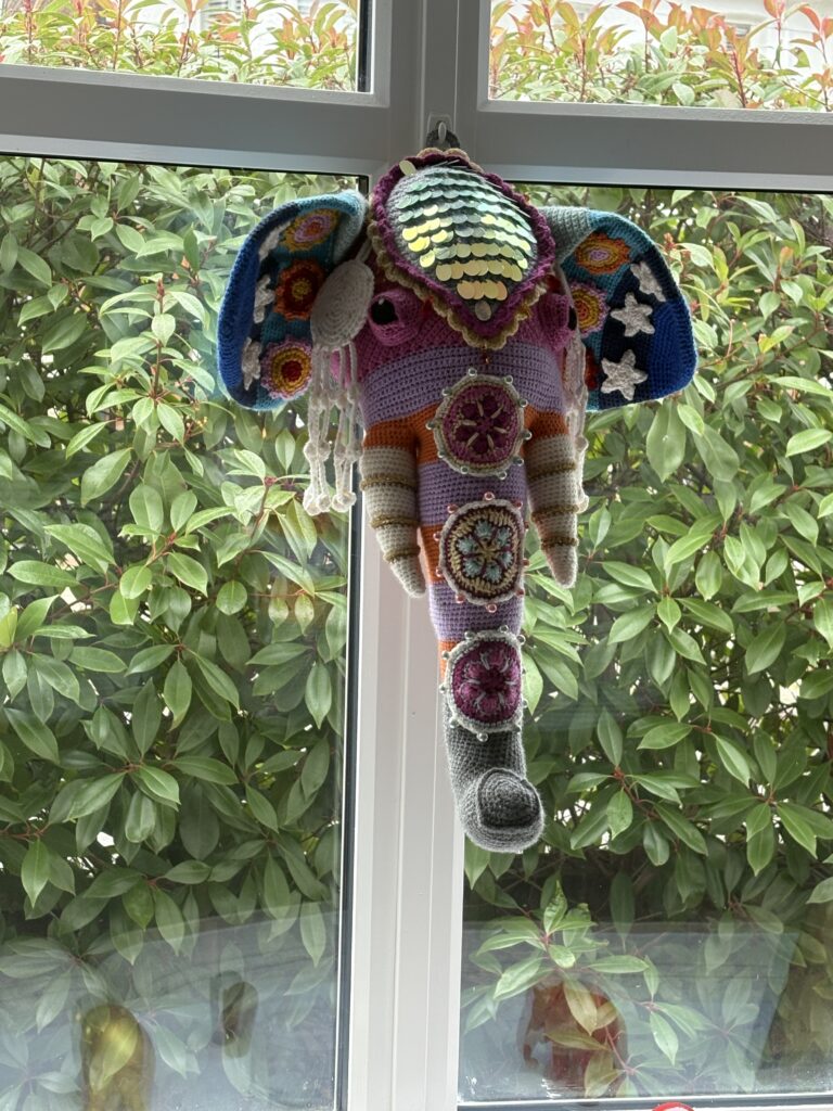 Candy's knitted Ganesha head