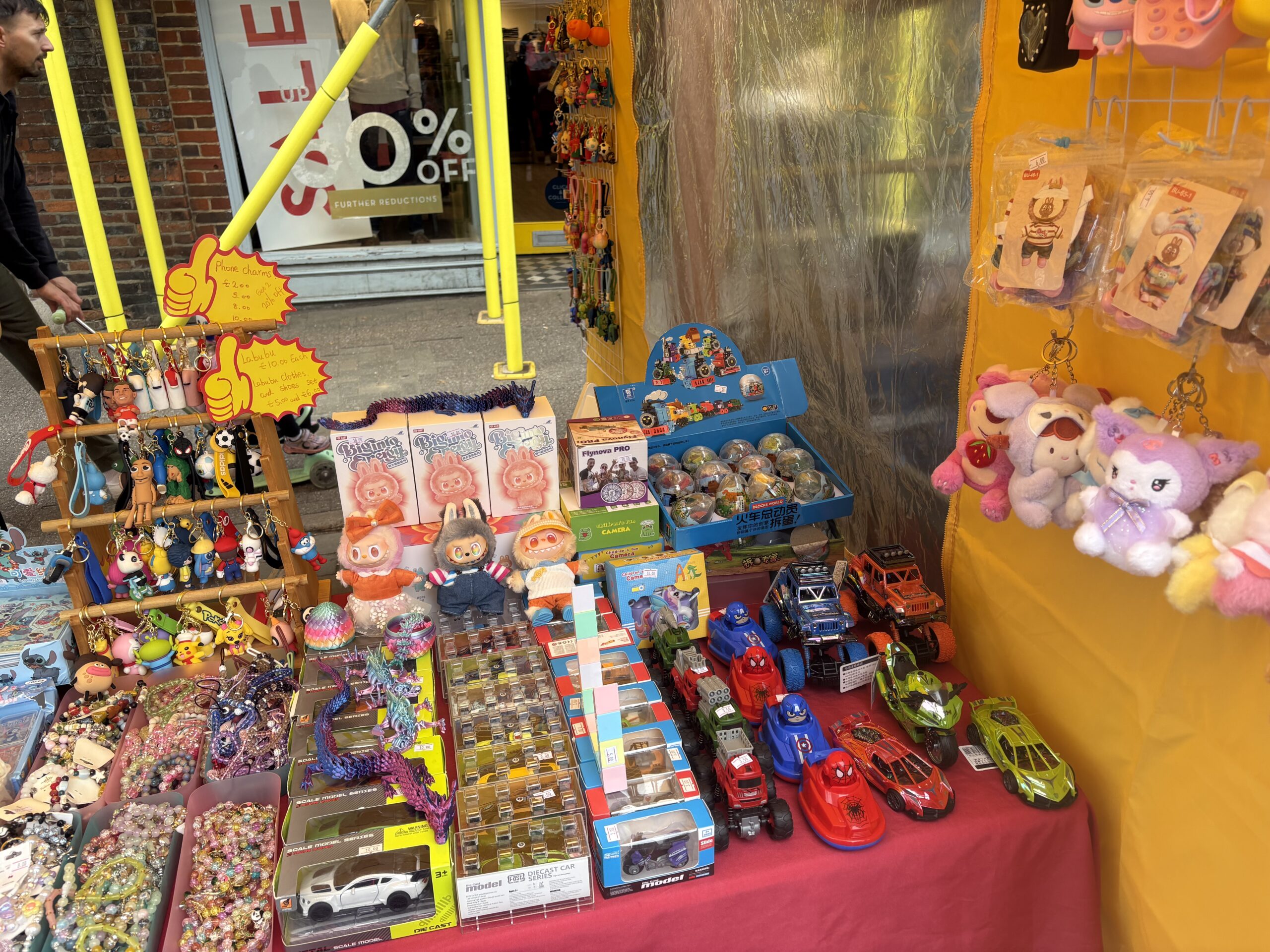 Items suspected of being counterfeit were being sold at this Charter Market stall.
