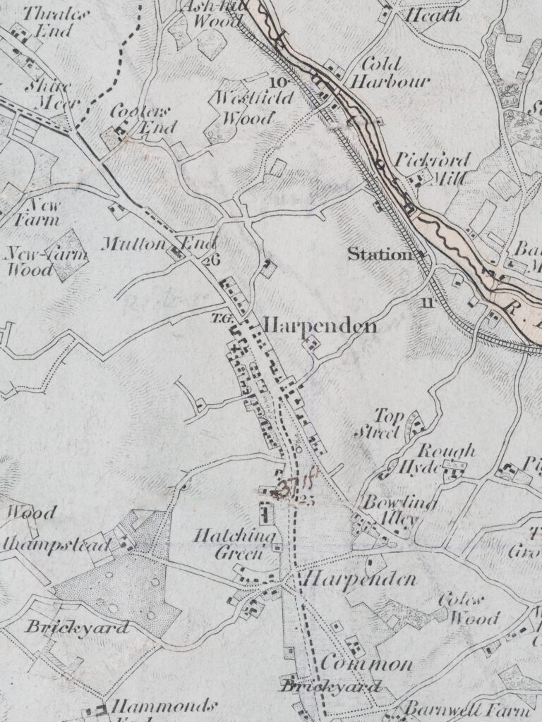 1860 Harpenden village and surrounding area