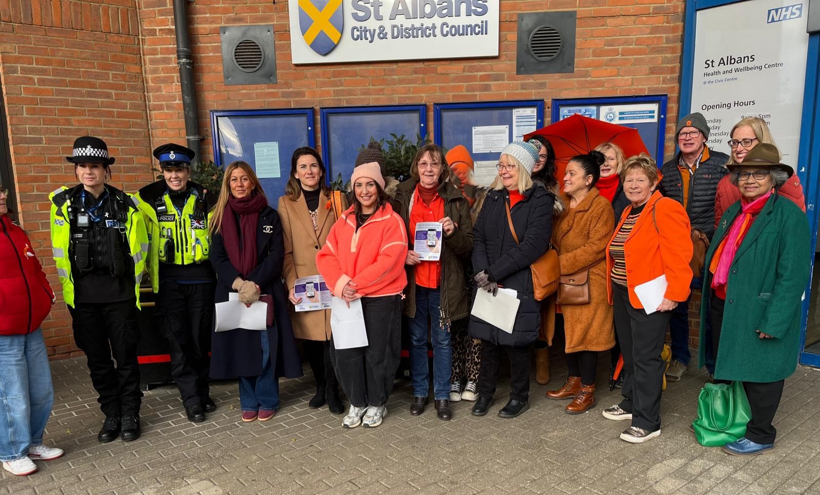 St Albans Soroptimists' Orange the World campaign 2025.