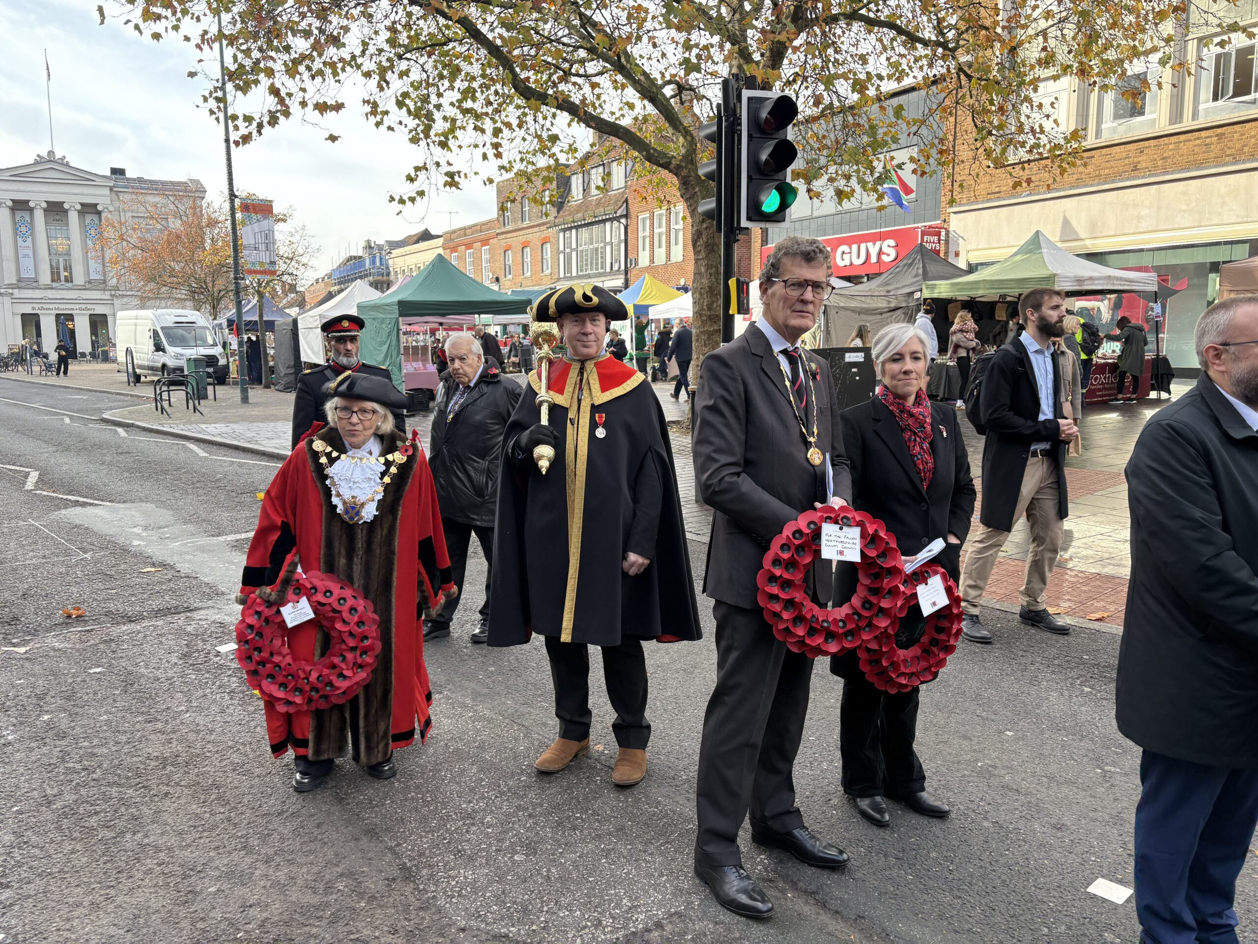 St Albans Remembrance Sunday parade and service.