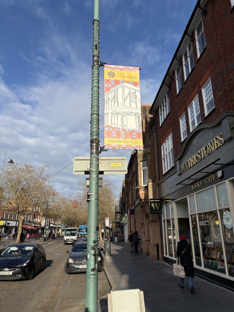Banners in St Peter's Street.