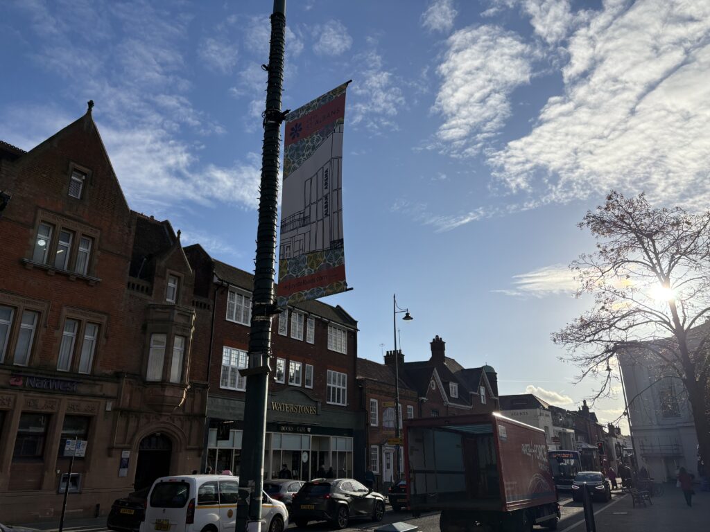 Banners in St Peter's Street.