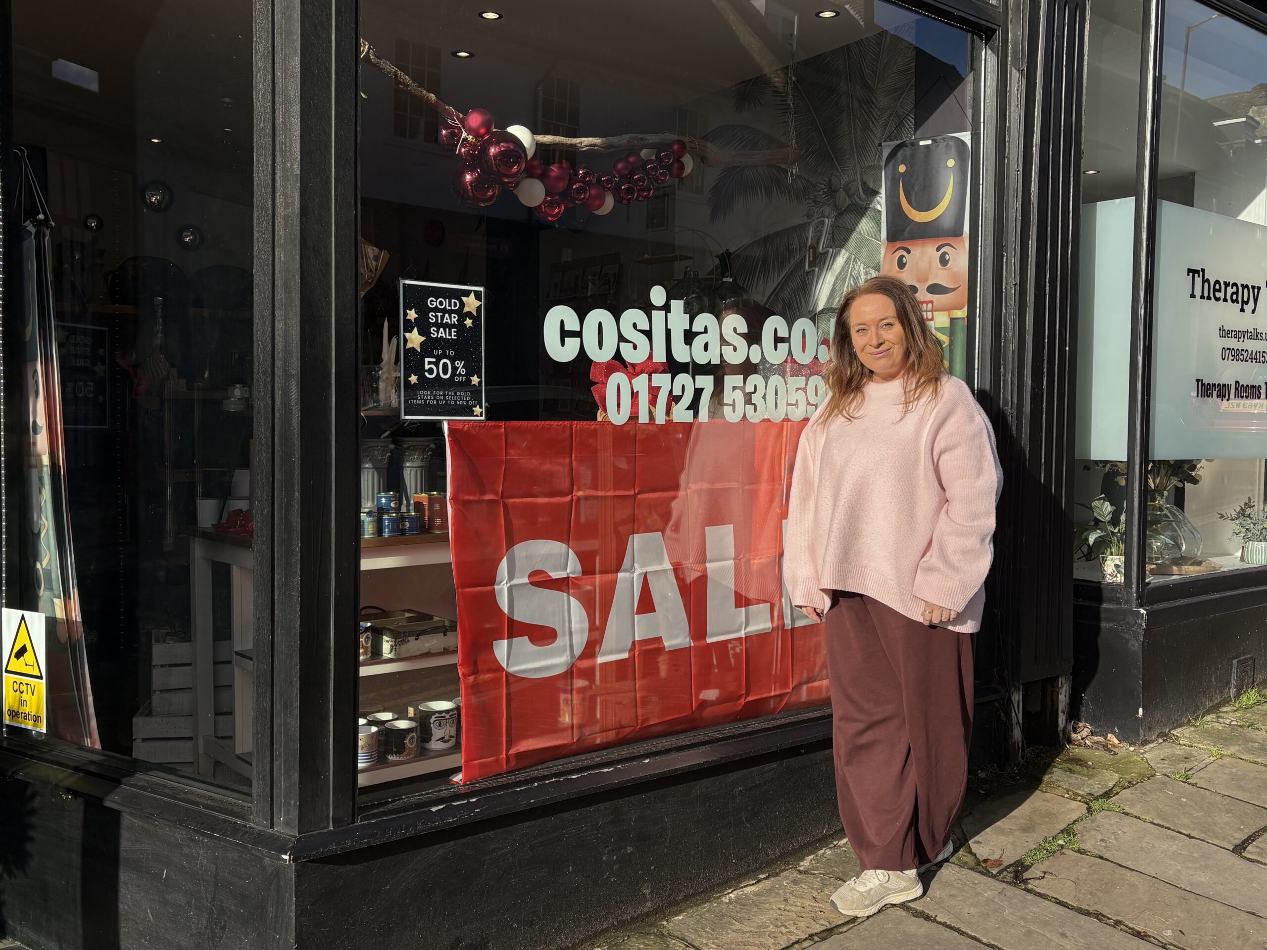 Emma Bustamante outside Cositas