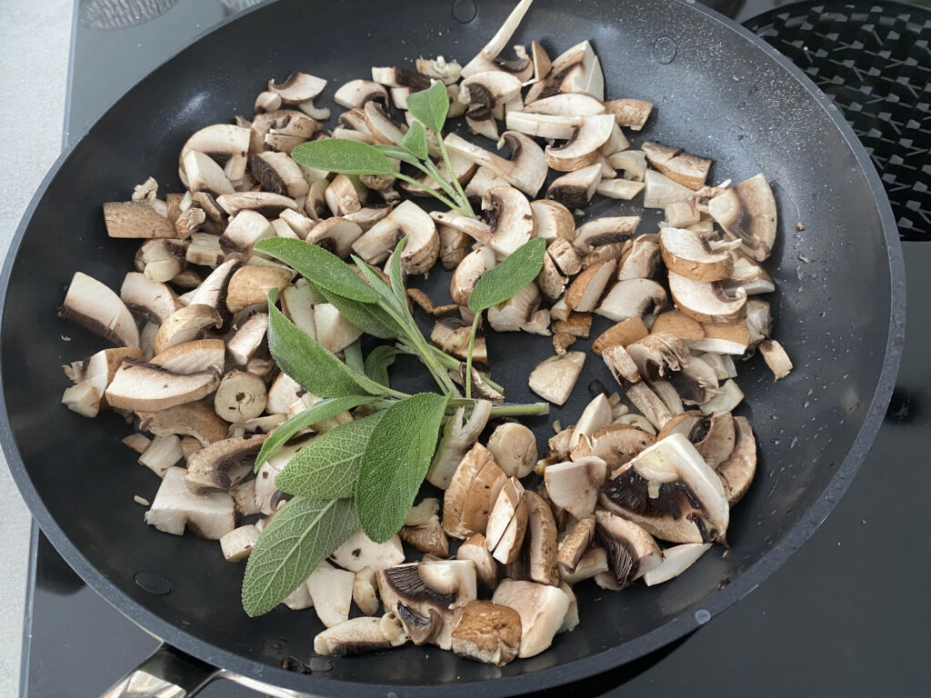 Mushrooms in a pan
