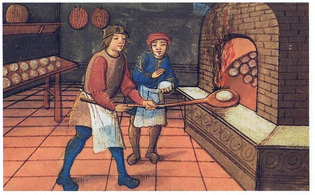 Medieval baker, 15th century
