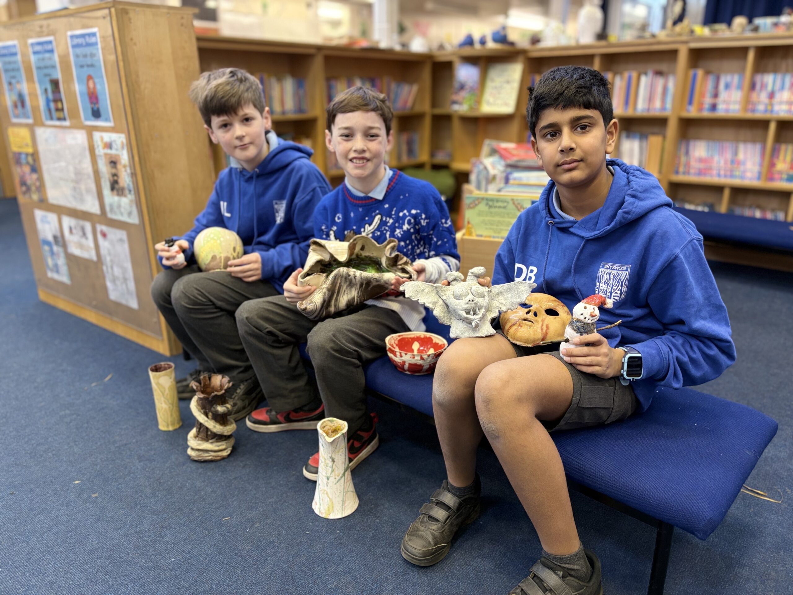Young potters at Skyswood Primary School.