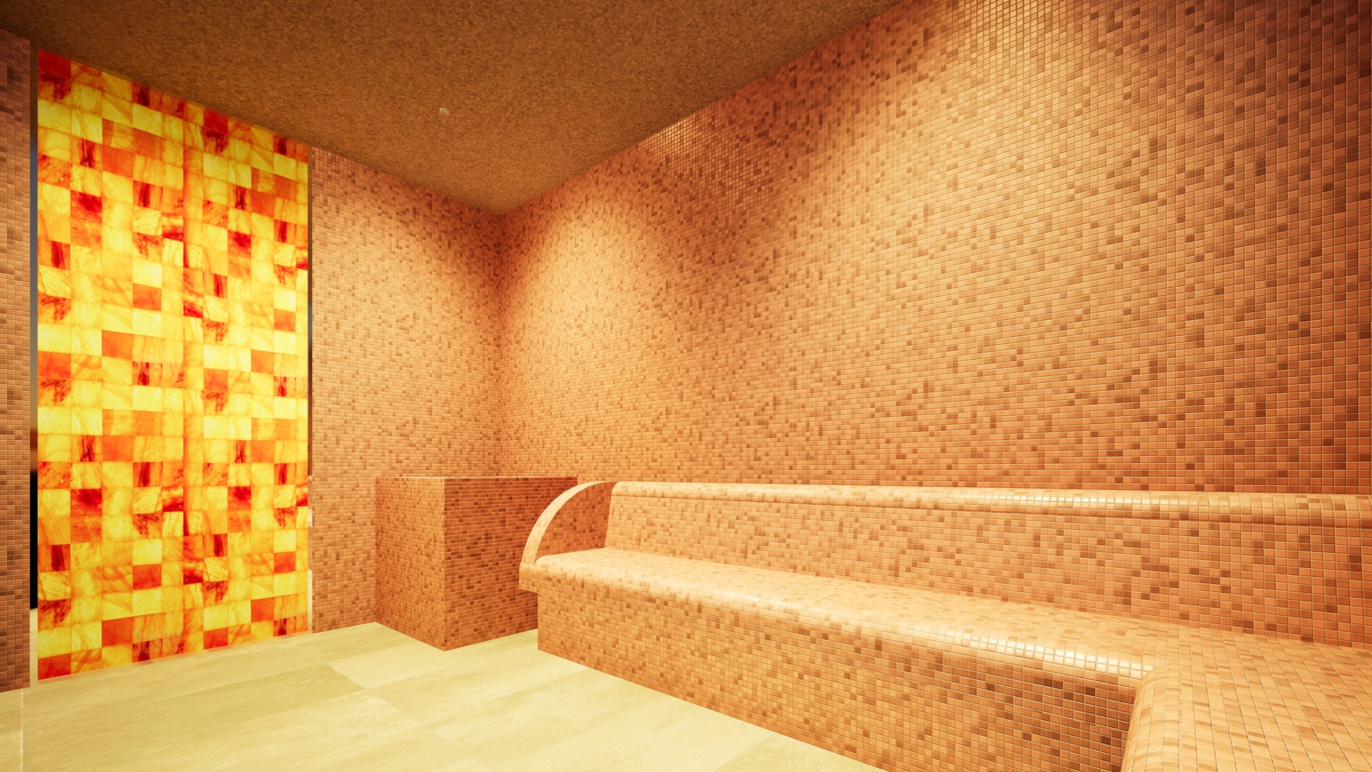 The salt room at the spa