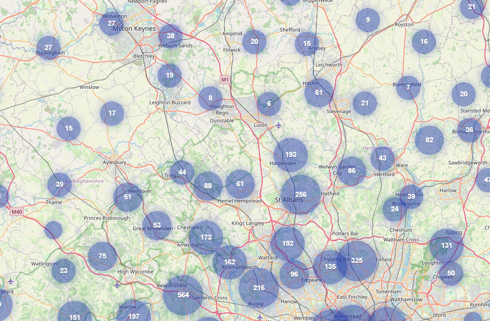Map by OpenStreetMap contributors. Contains HM Land Registry data © Crown copyright and database right 2025. Produced by Tax Policy Associates.
