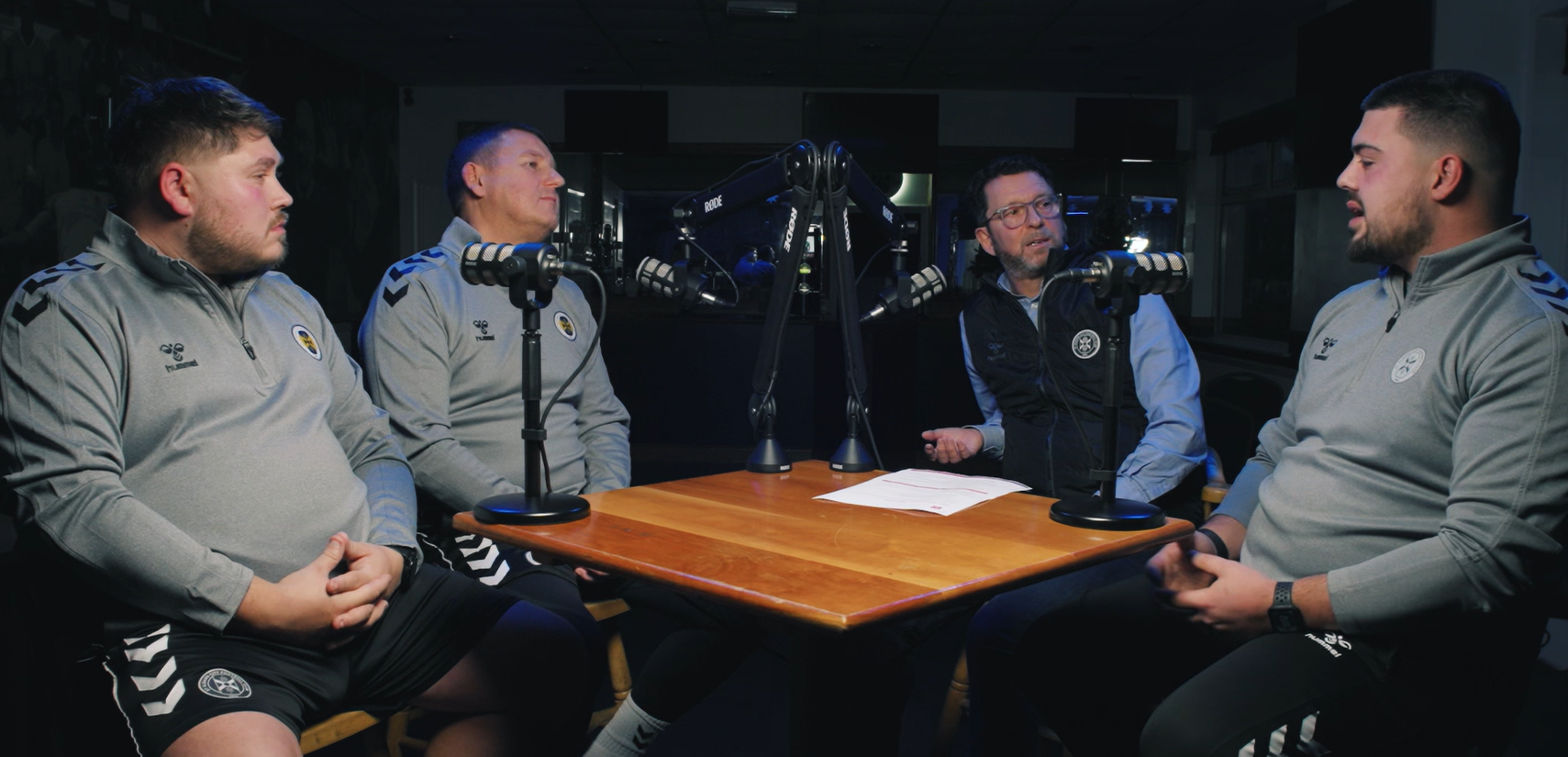 (Left to right) Charlie Boswell, Gary McCann, Lawrence Levy and Anthony Gosling.