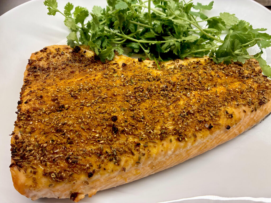 Turmeric, cumin and black pepper salmon