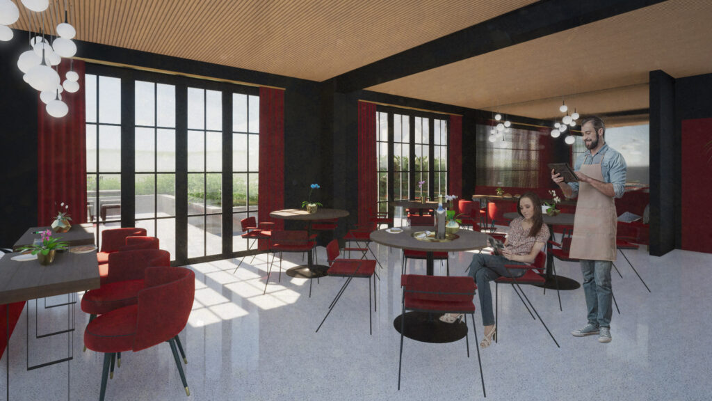Inside the Pavilion. Credit: Simon Knight Architects