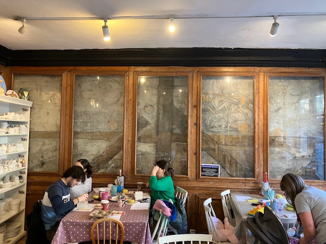 The Venus and Adonis mural at the White Hart Hotel.