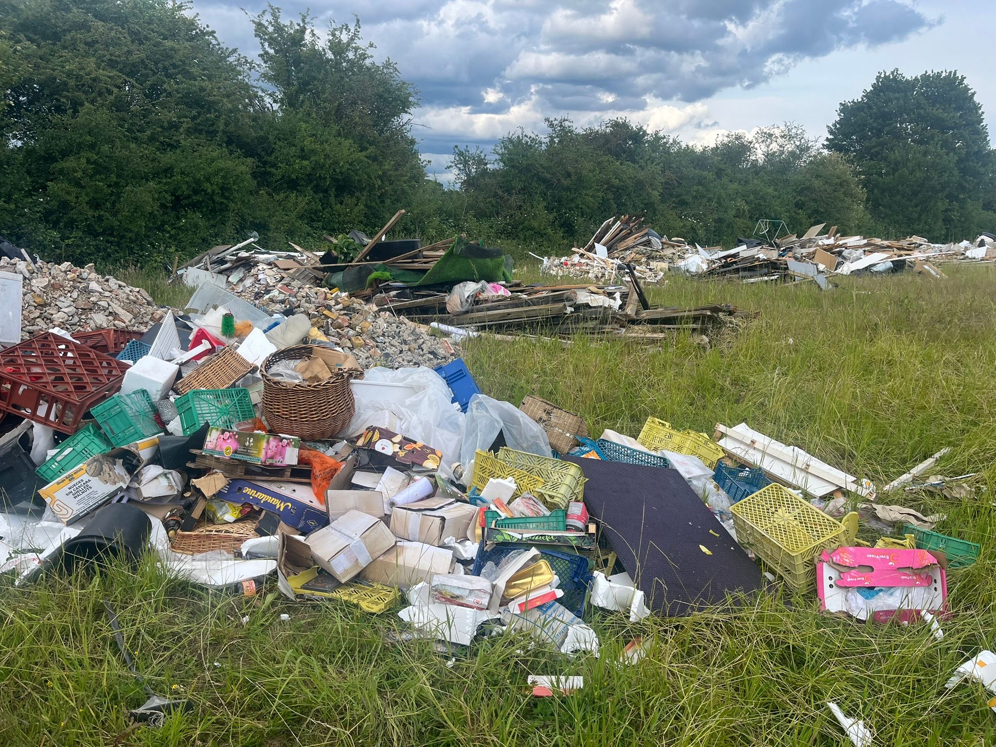 The fly-tipping in Harpenden last summer.