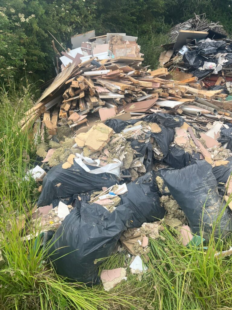 The fly-tipping in Harpenden last summer.