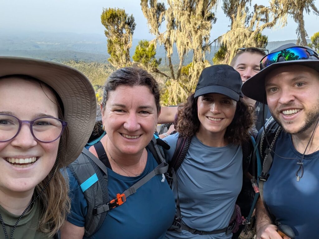 The Youth Talk team head up Mount Kilimanjaro.