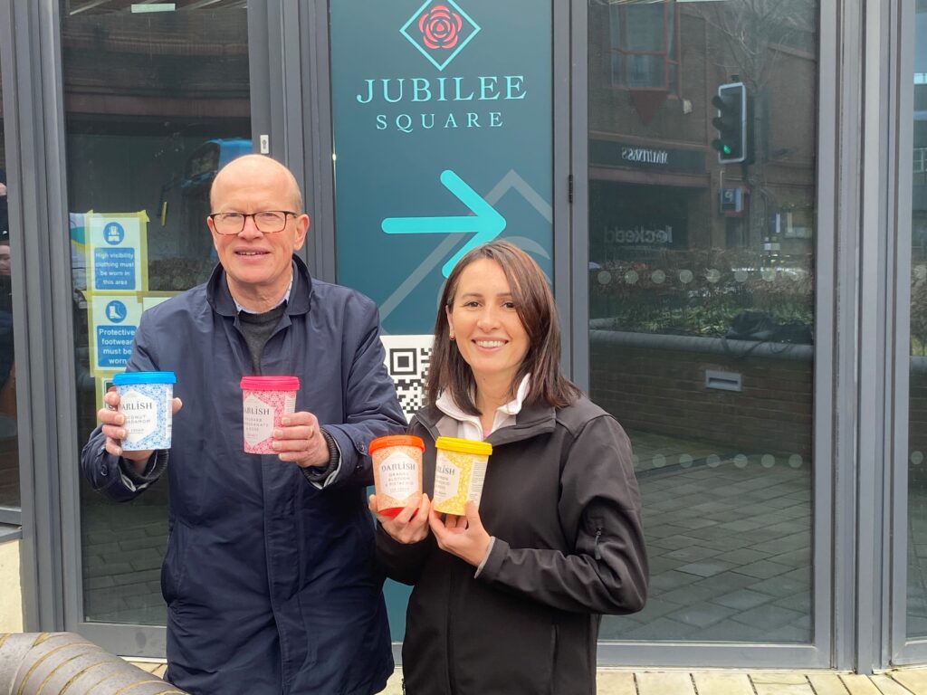 Cllr Paul de Kort and Laura Dawson