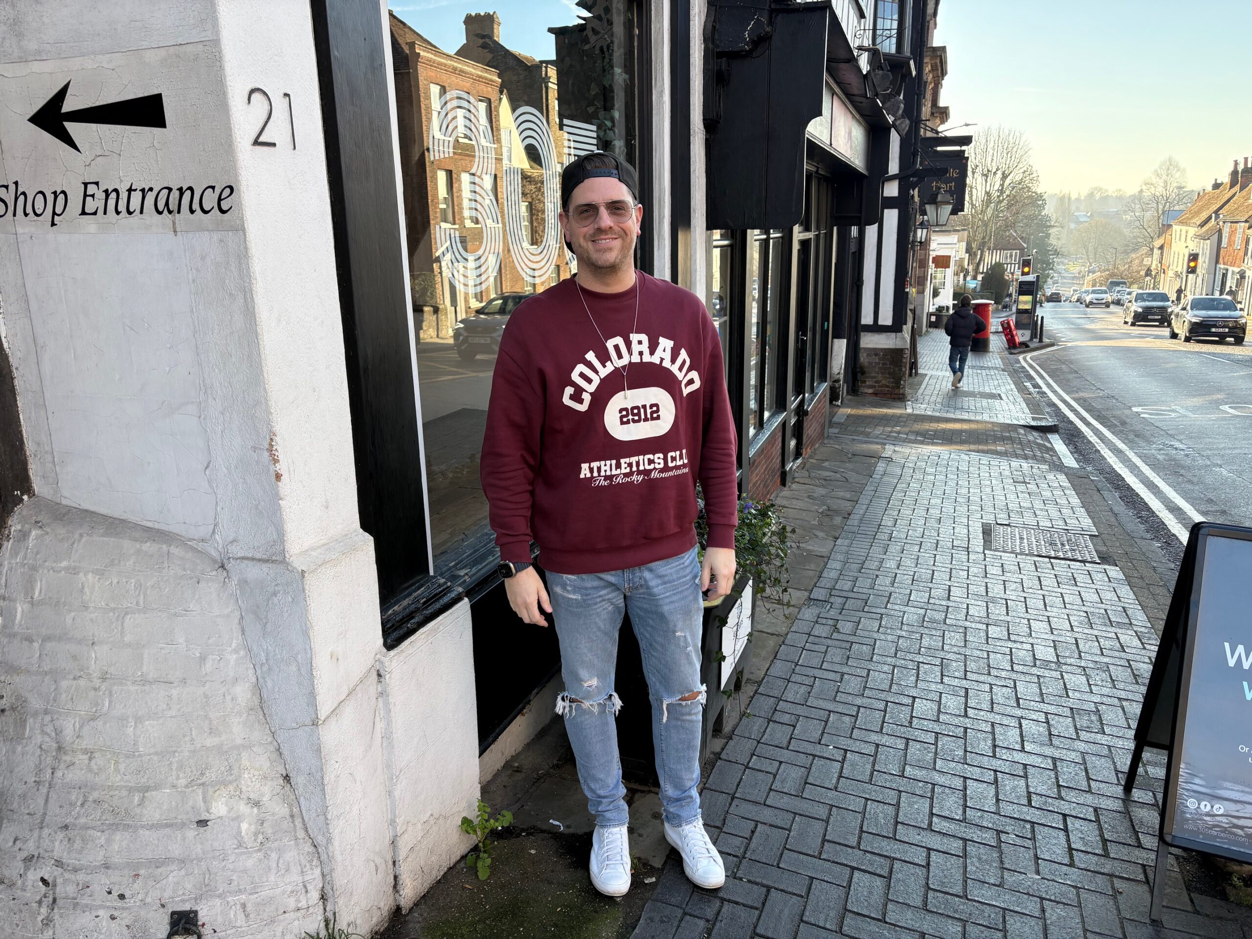 Paul Lesnik, owner of 305 Barber Co on Holywell Hill