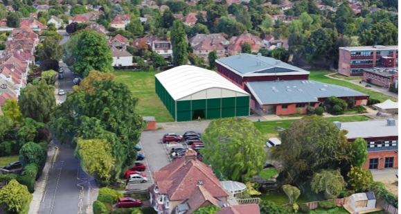An artist's impression of the Verulam padel court facility.