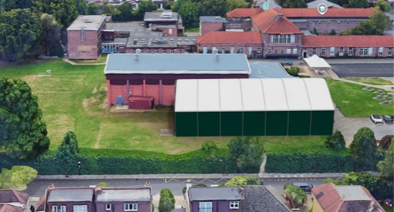An artist's impression of the Verulam padel court facility.