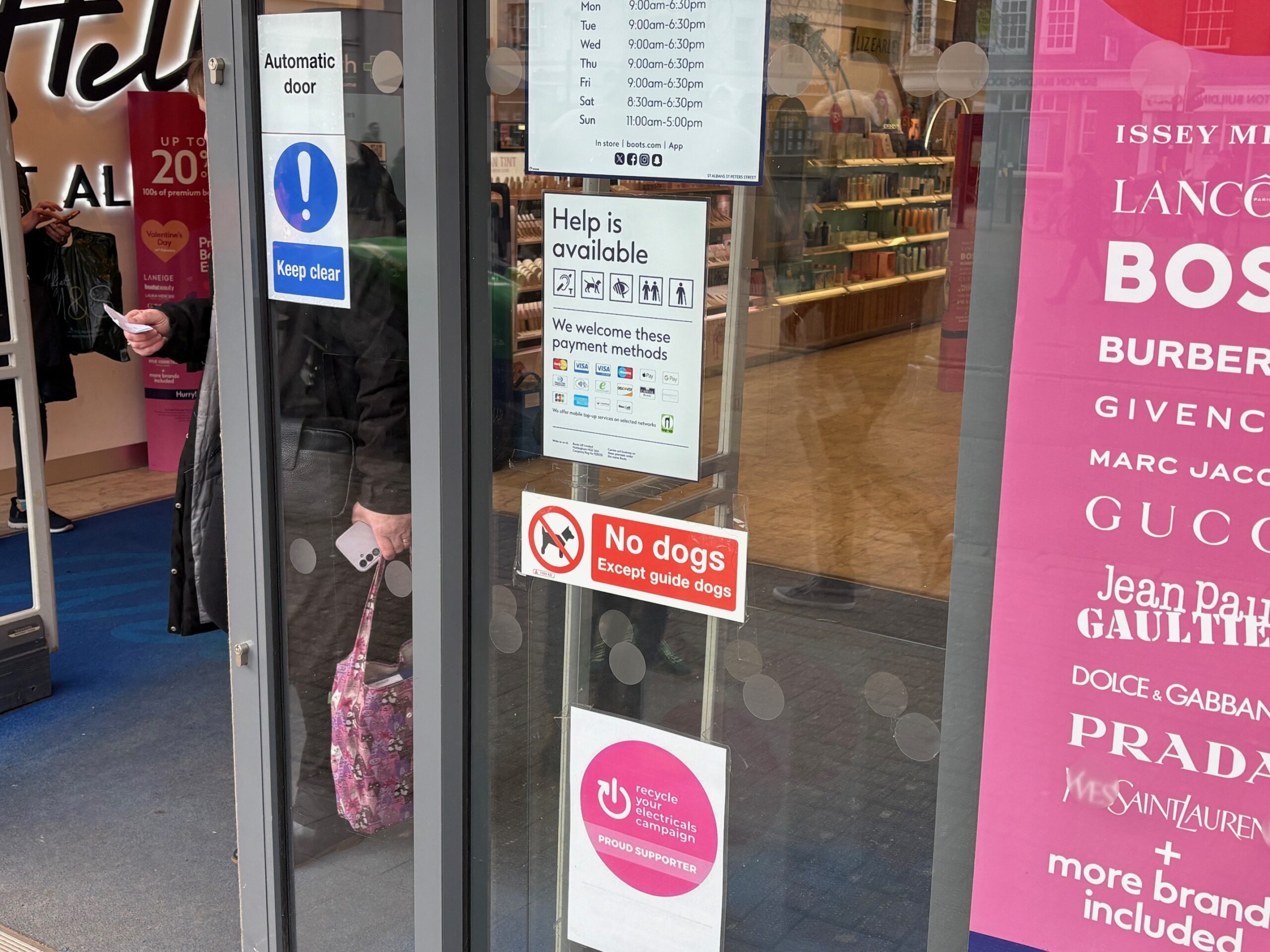 Dogs are now banned from Boots.